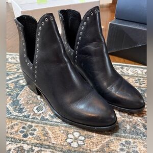 Chelsea & Violet Black Studded Ankle Boots